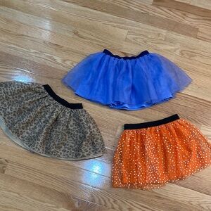 Skirt Trio - Disney Frozen Blue, Leopard, & Orange + Silver
